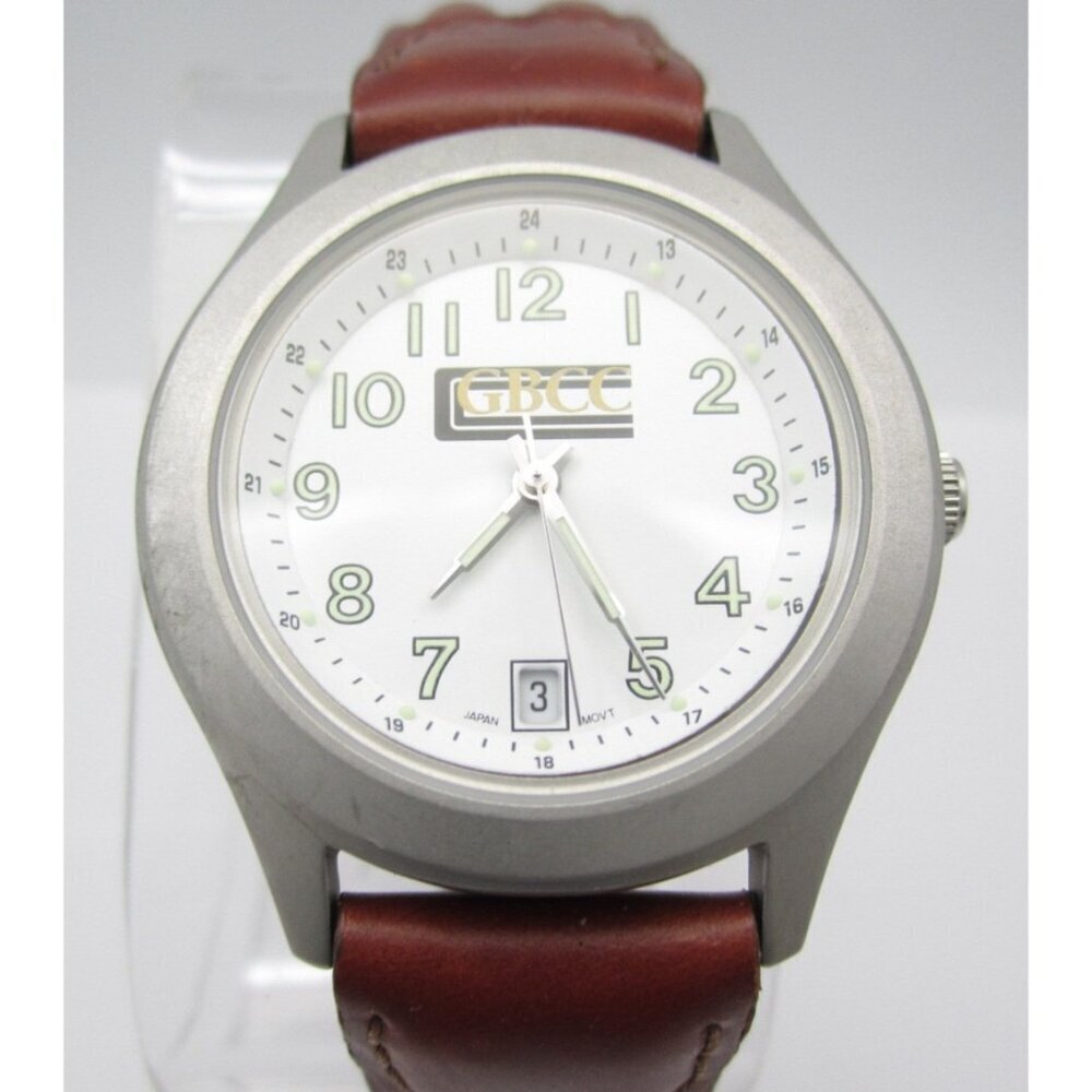 Men Croton GBCC Quartz WR Analog 36mm Round Watch (H927) "New Battery"